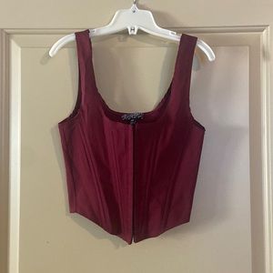 Burgundy corset top